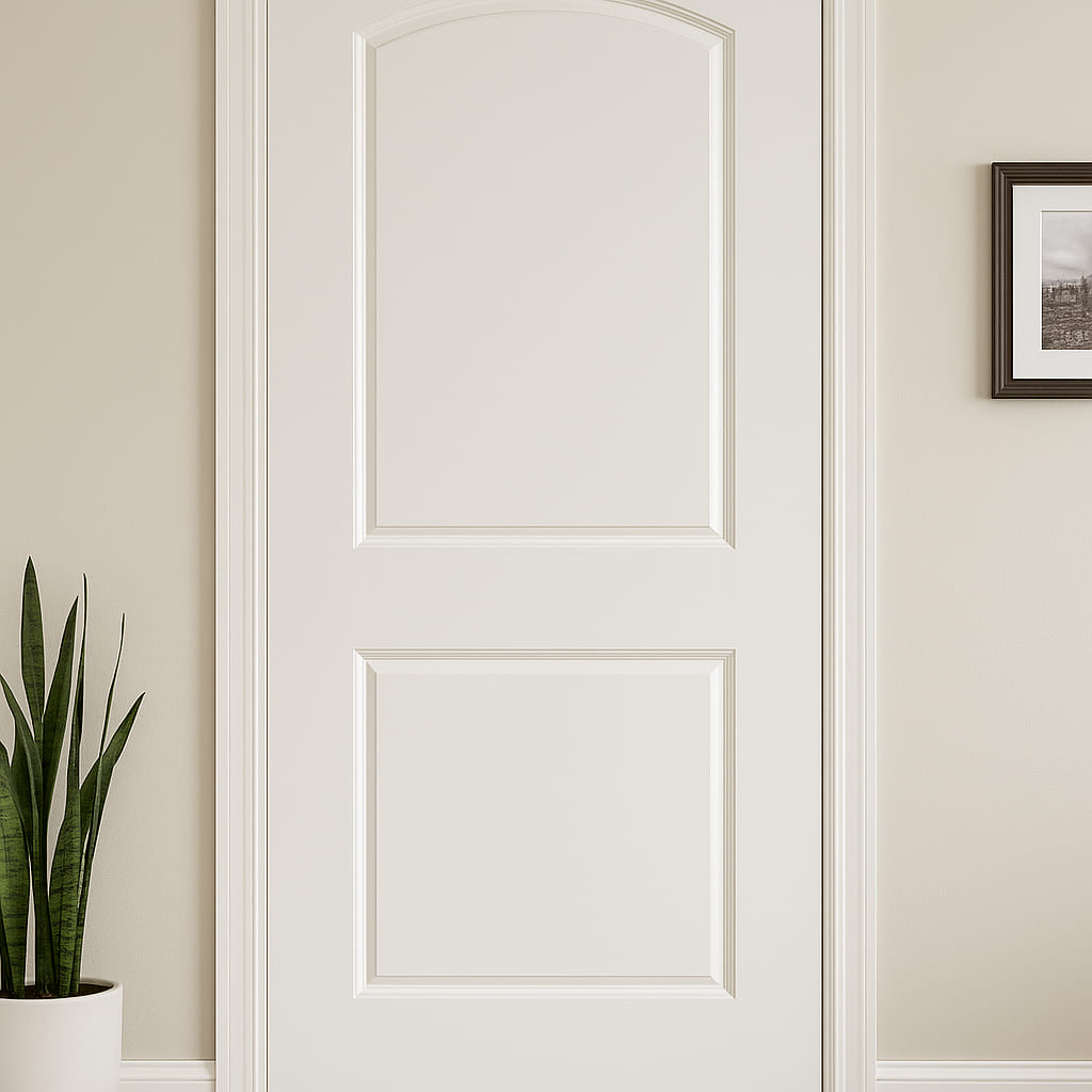 Puerta Doble Arco Caoba